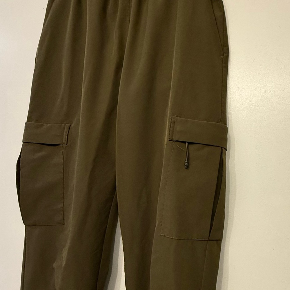 Mondetta Cargo Jogger Pants XS Olive Green Lightweight Utility Joggers